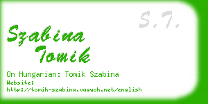 szabina tomik business card